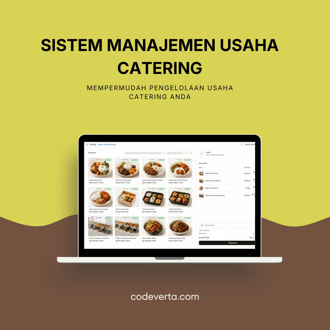 Screenshot project catering - preview