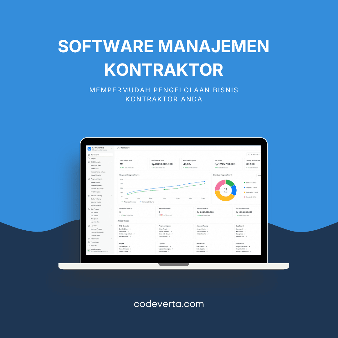 Screenshot project kontraktor - preview
