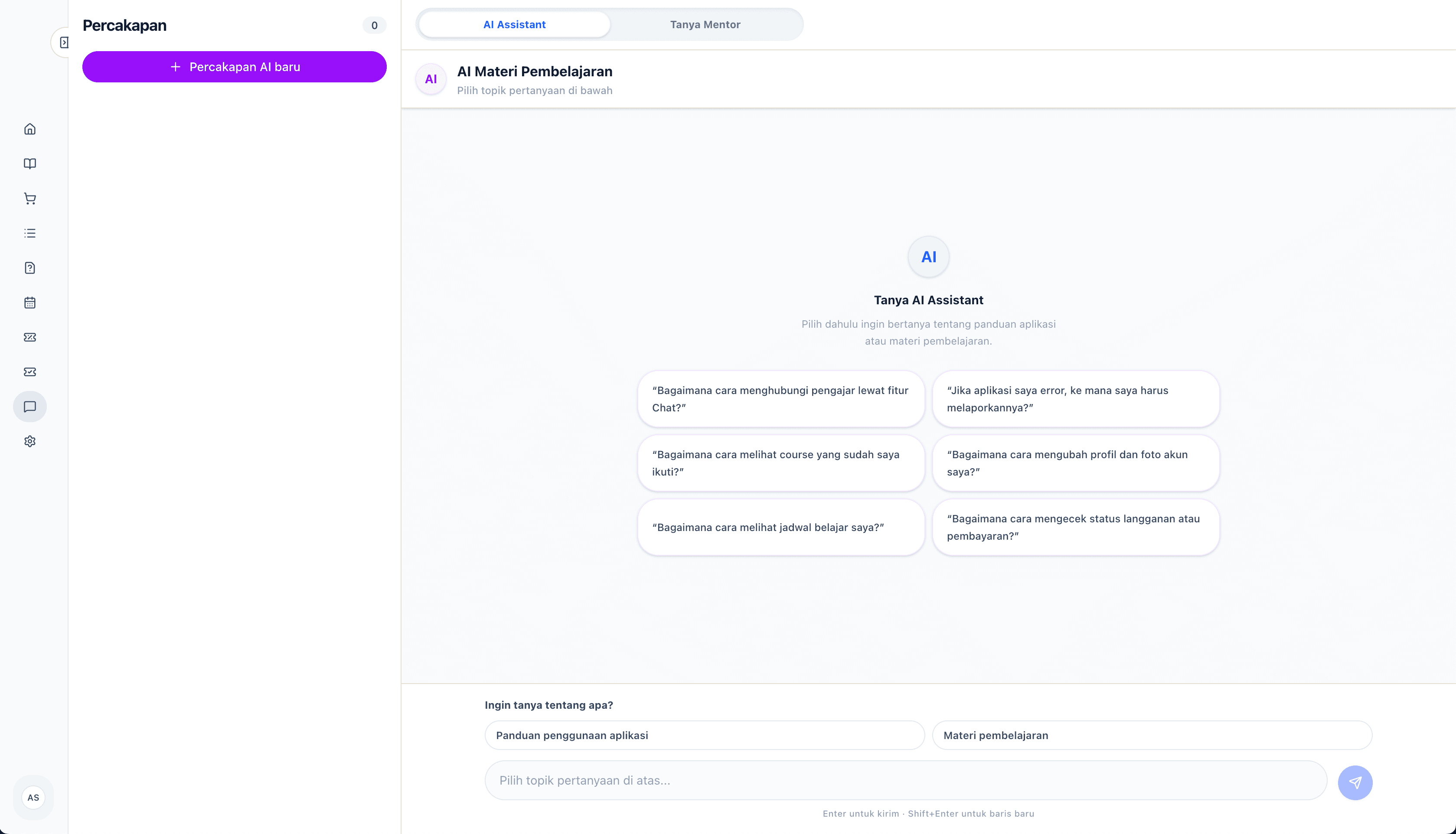 Screenshot project learning-management-system - ai-chat